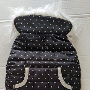 Wag & Bone Mini Swiss Dot Fur Lined Dog Jacket-XS